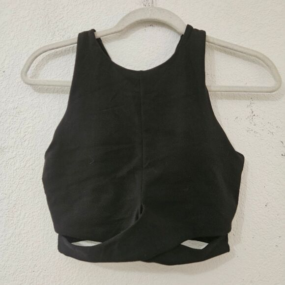 Athleta Black High-Neck Sports Bra - Picture 1 of 6
